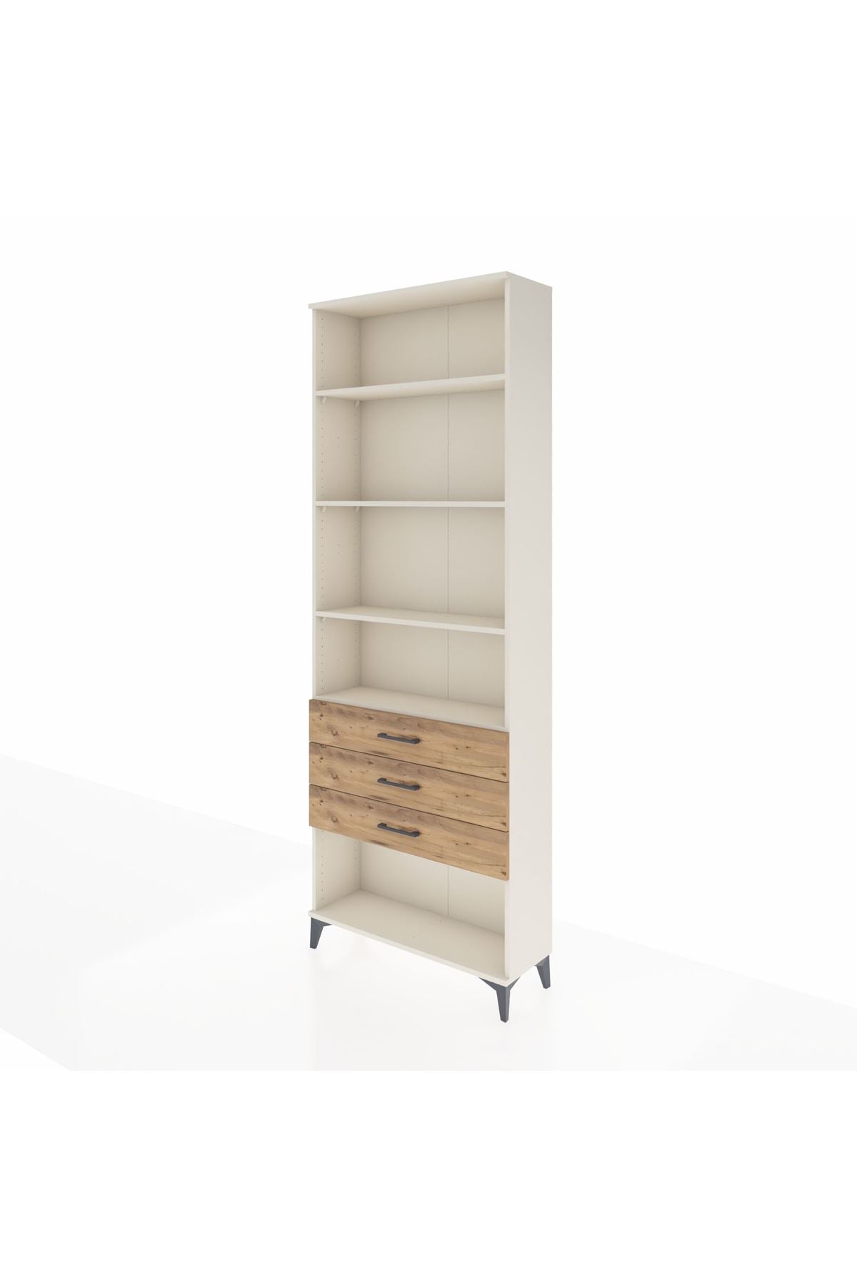 Arges Dolap 4 Raflı 3 Çekmeceli 88x30x243 - S33M268V3A