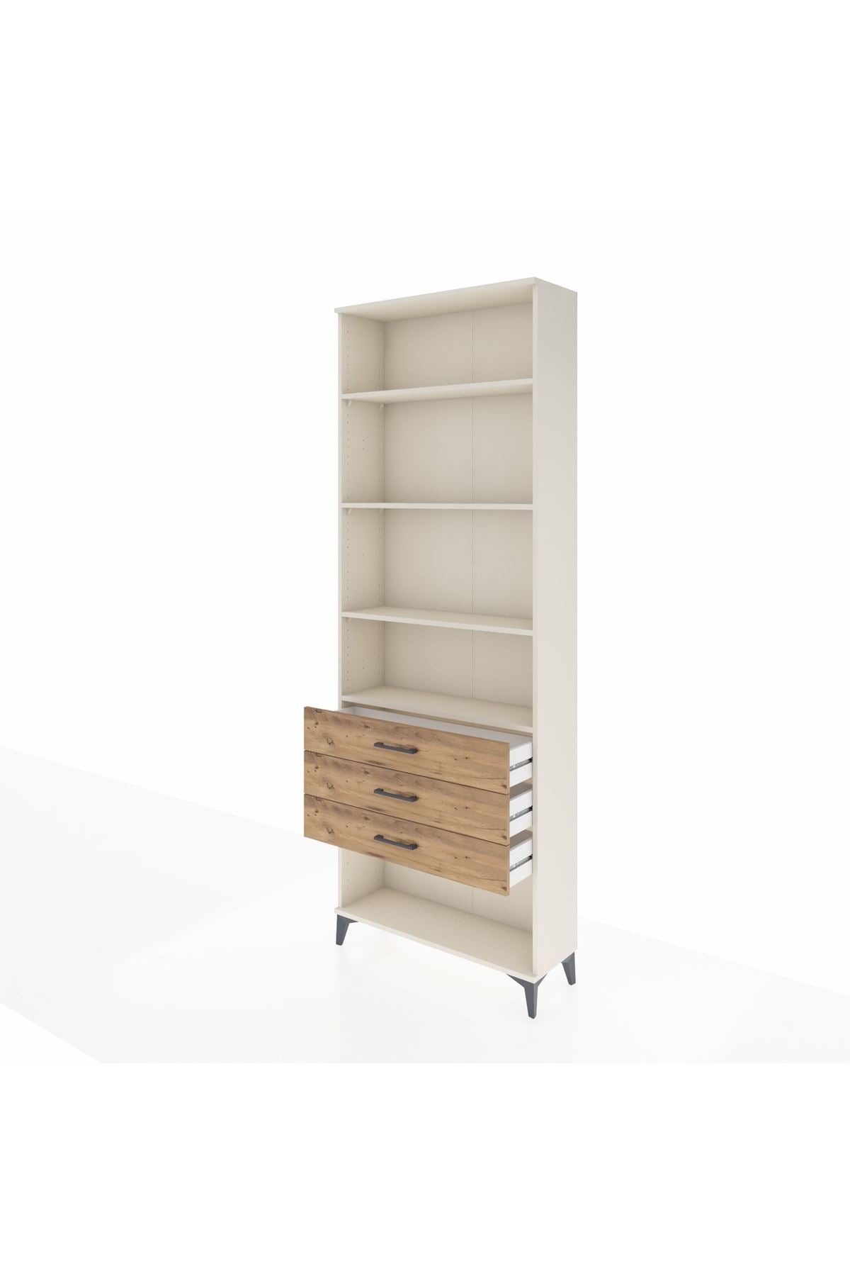 Arges Dolap 4 Raflı 3 Çekmeceli 88x30x243 - S33M268V3A