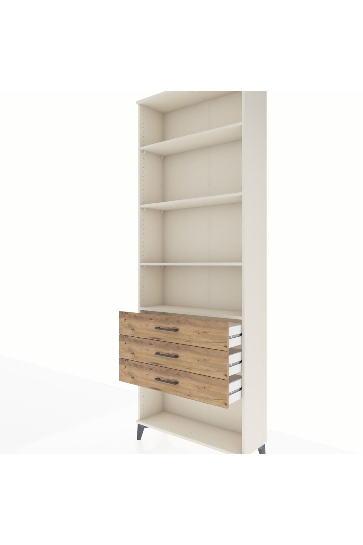Arges Dolap 4 Raflı 3 Çekmeceli 88x30x243 - S33M268V3A