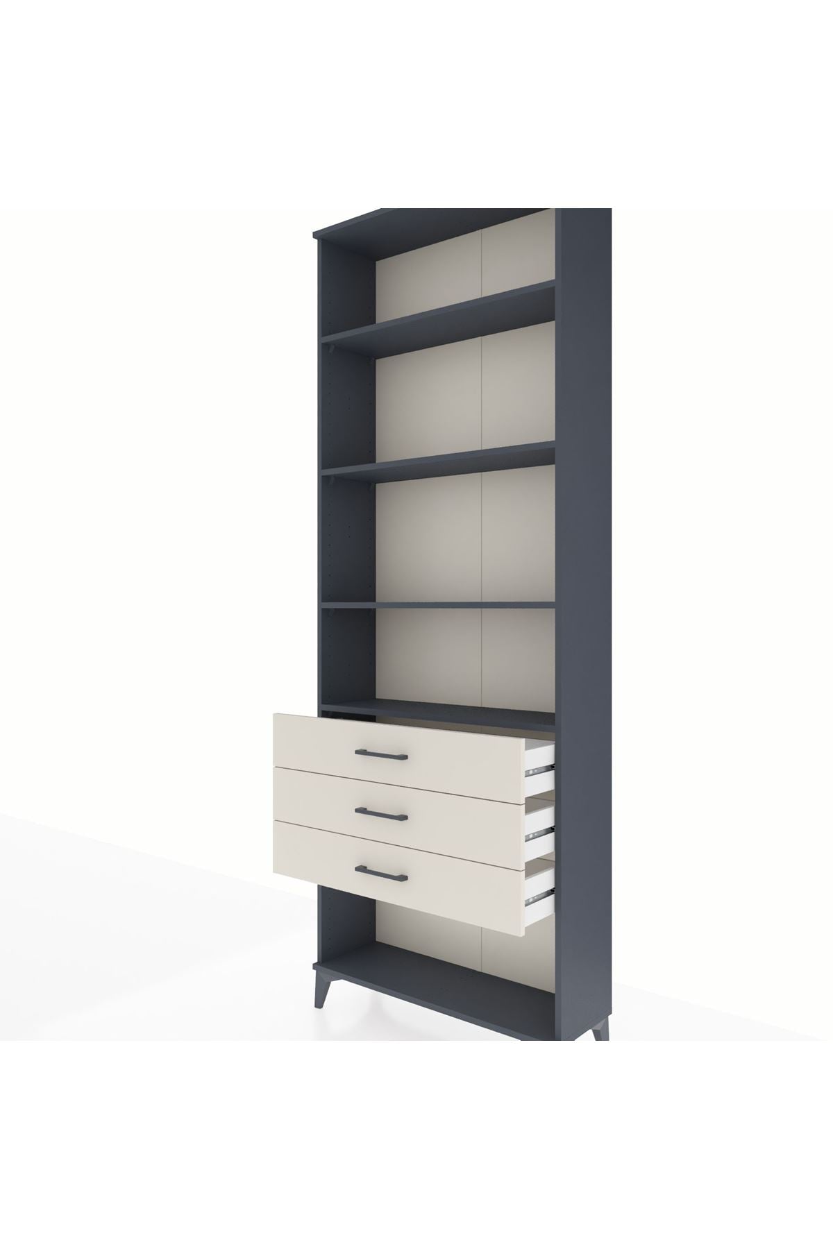 Arges Dolap 4 Raflı 3 Çekmeceli 88x30x243 - S33M268V4A