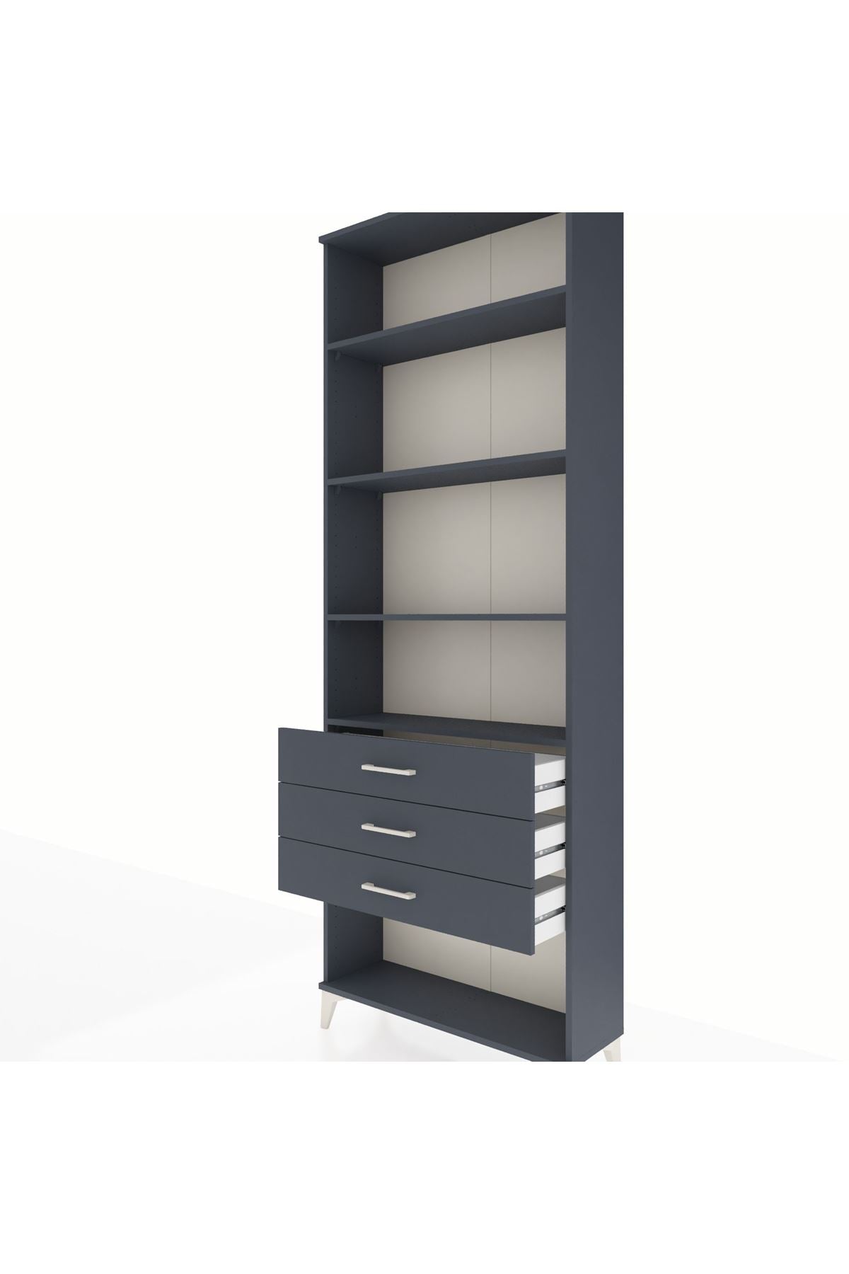 Arges Dolap 4 Raflı 3 Çekmeceli 88x30x243 - S33M268V5A