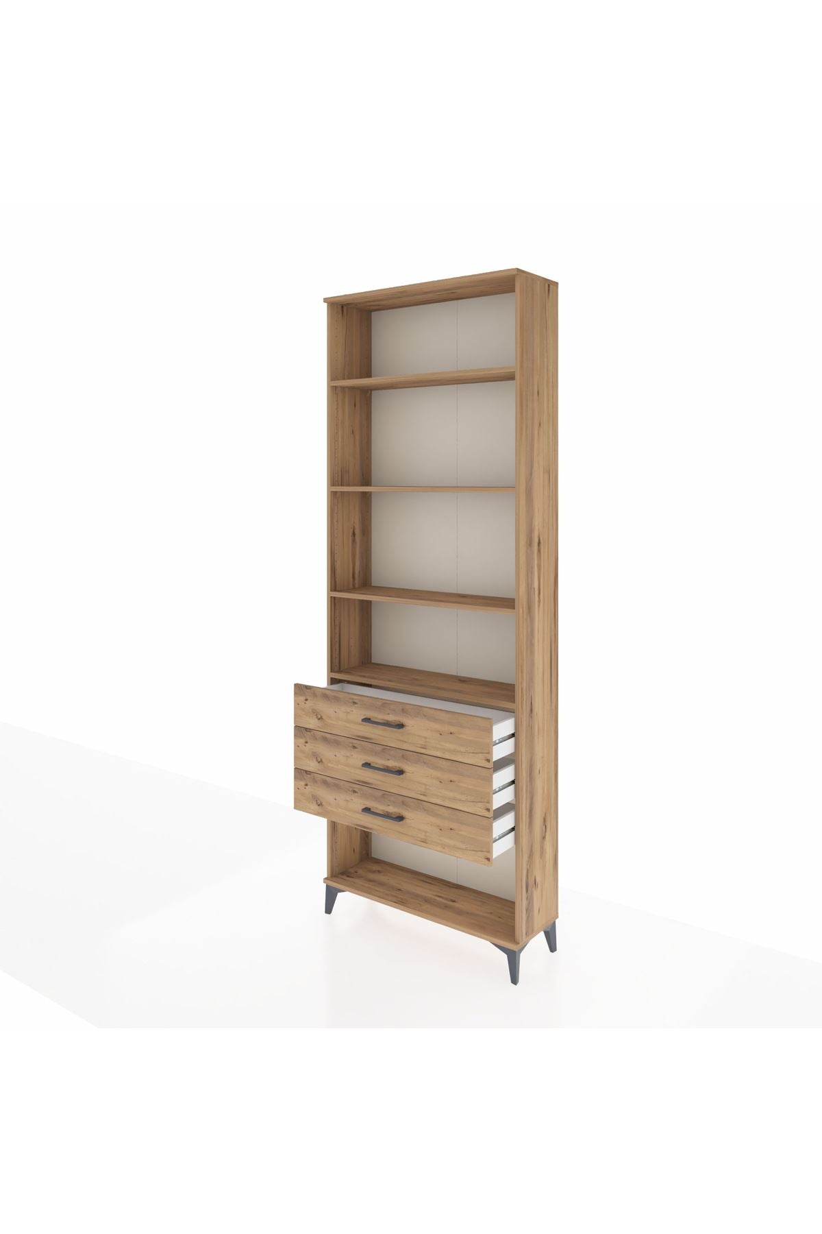 Arges Dolap 4 Raflı 3 Çekmeceli 88x30x243 - S33M268V9A