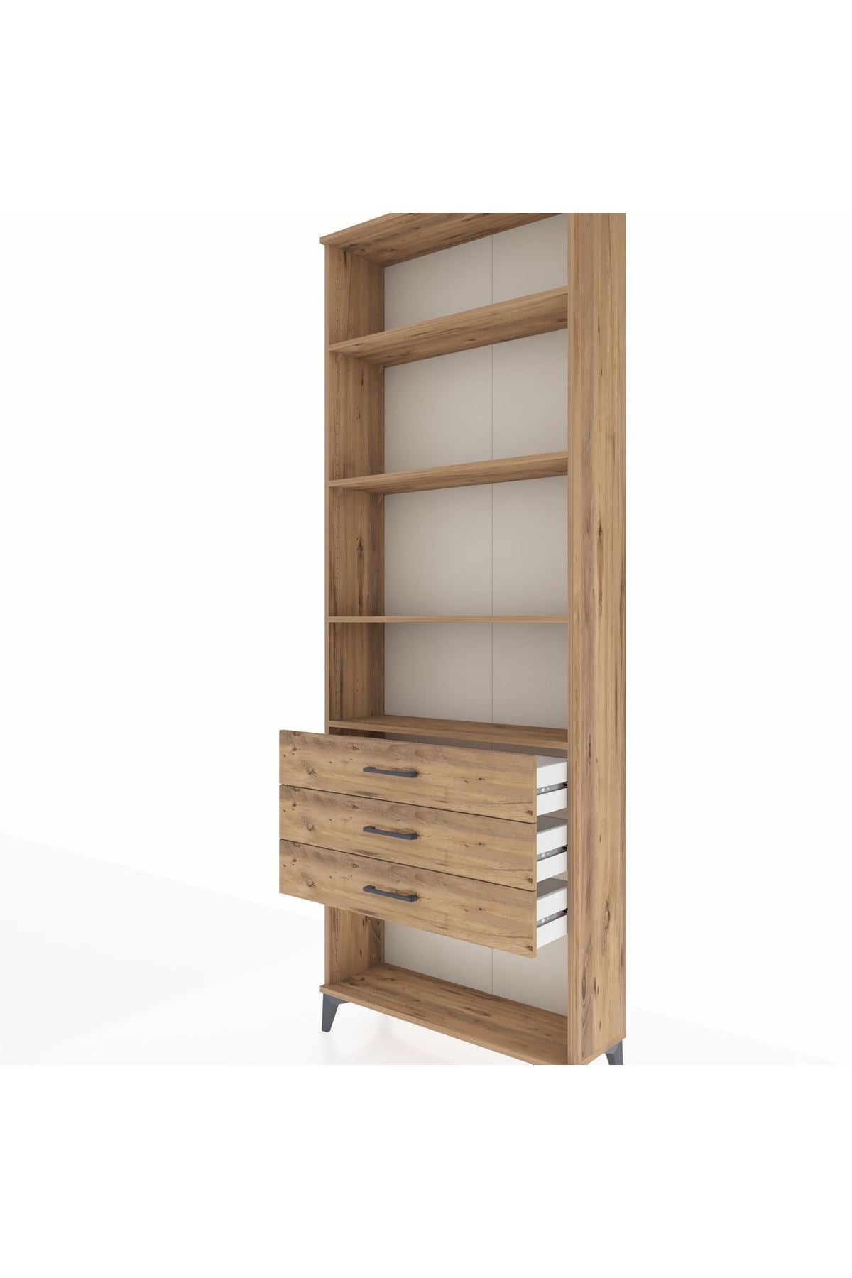 Arges Dolap 4 Raflı 3 Çekmeceli 88x30x243 - S33M268V9A