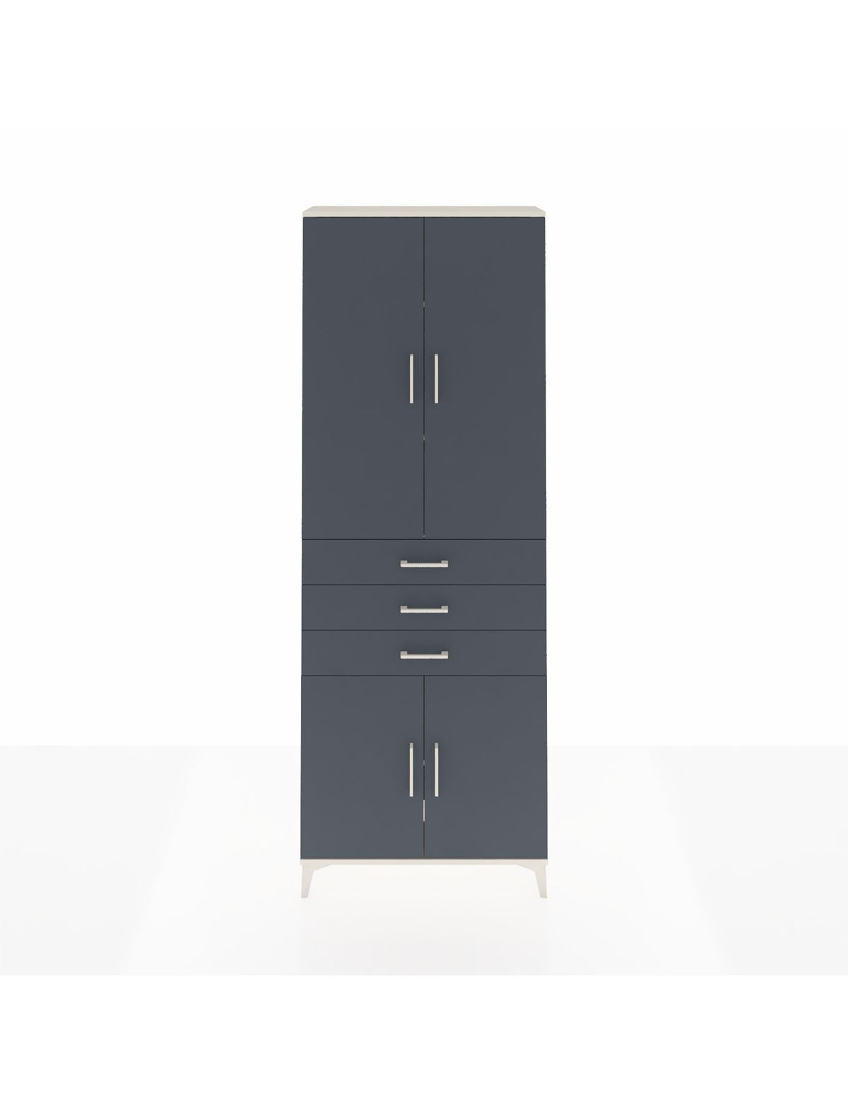 Arges Dolap 4 Raflı 3 Çekmeceli 4 Kapaklı 88x30x243 - S33M269V2A