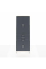 Arges Dolap 4 Raflı 3 Çekmeceli 4 Kapaklı 88x30x243