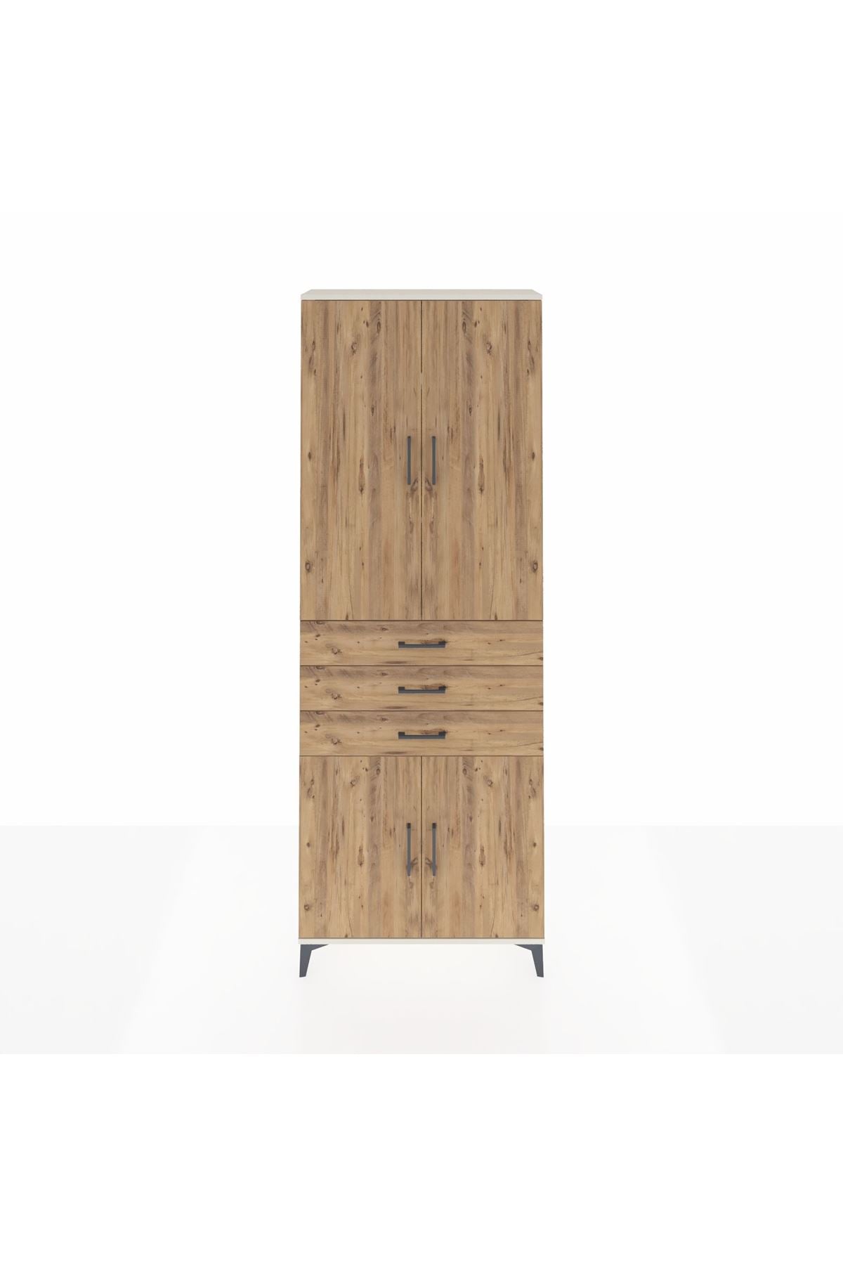 Arges Dolap 4 Raflı 3 Çekmeceli 4 Kapaklı 88x30x243 - S33M269V3A