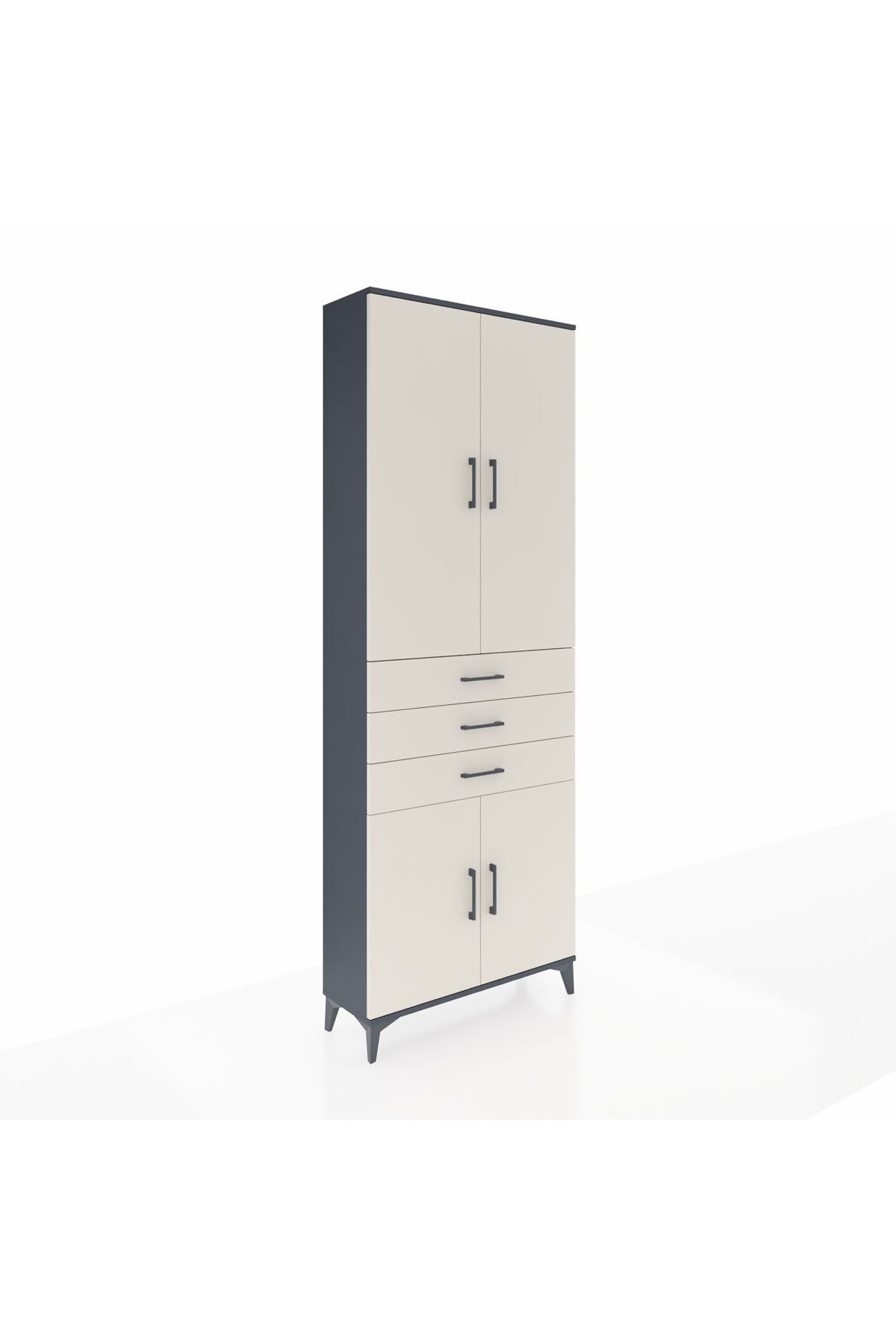 Arges Dolap 4 Raflı 3 Çekmeceli 4 Kapaklı 88x30x243 - S33M269V4A