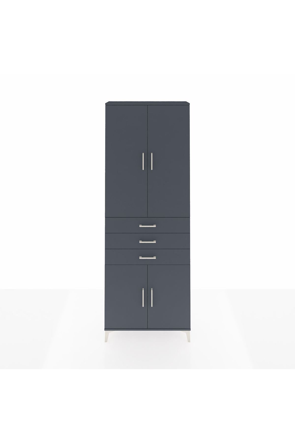 Arges Dolap 4 Raflı 3 Çekmeceli 4 Kapaklı 88x30x243 - S33M269V5A