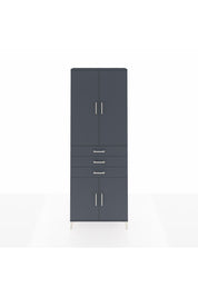 Arges Dolap 4 Raflı 3 Çekmeceli 4 Kapaklı 88x30x243 - S33M269V5A