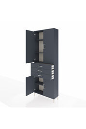 Arges Dolap 4 Raflı 3 Çekmeceli 4 Kapaklı 88x30x243 - S33M269V5A