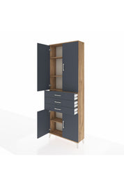 Arges Dolap 4 Raflı 3 Çekmeceli 4 Kapaklı 88x30x243 - S33M269V8A
