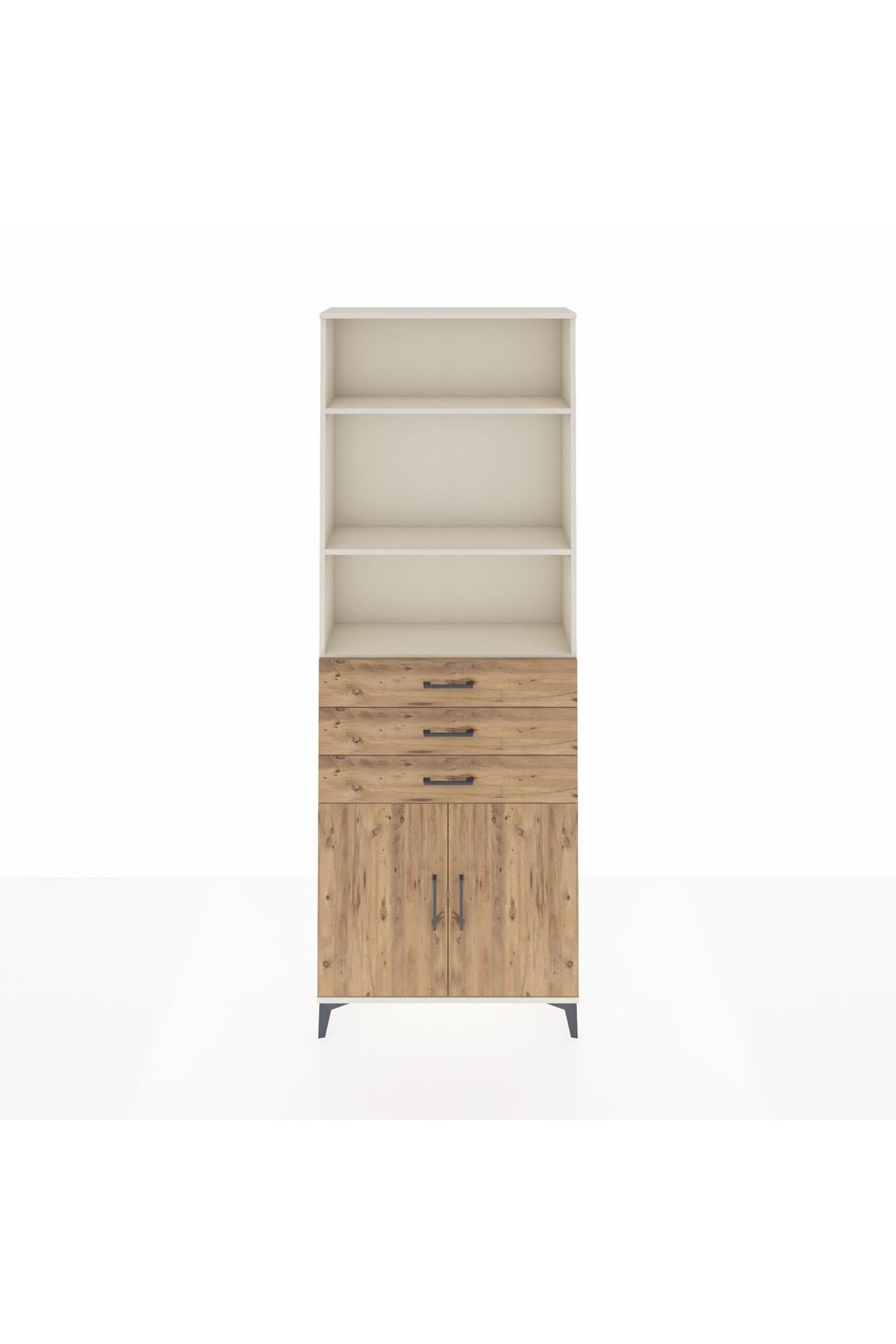 Arges Dolap 4 Raflı 3 Çekmeceli 2 Kapaklı 88x30x243 - S33M270V3A