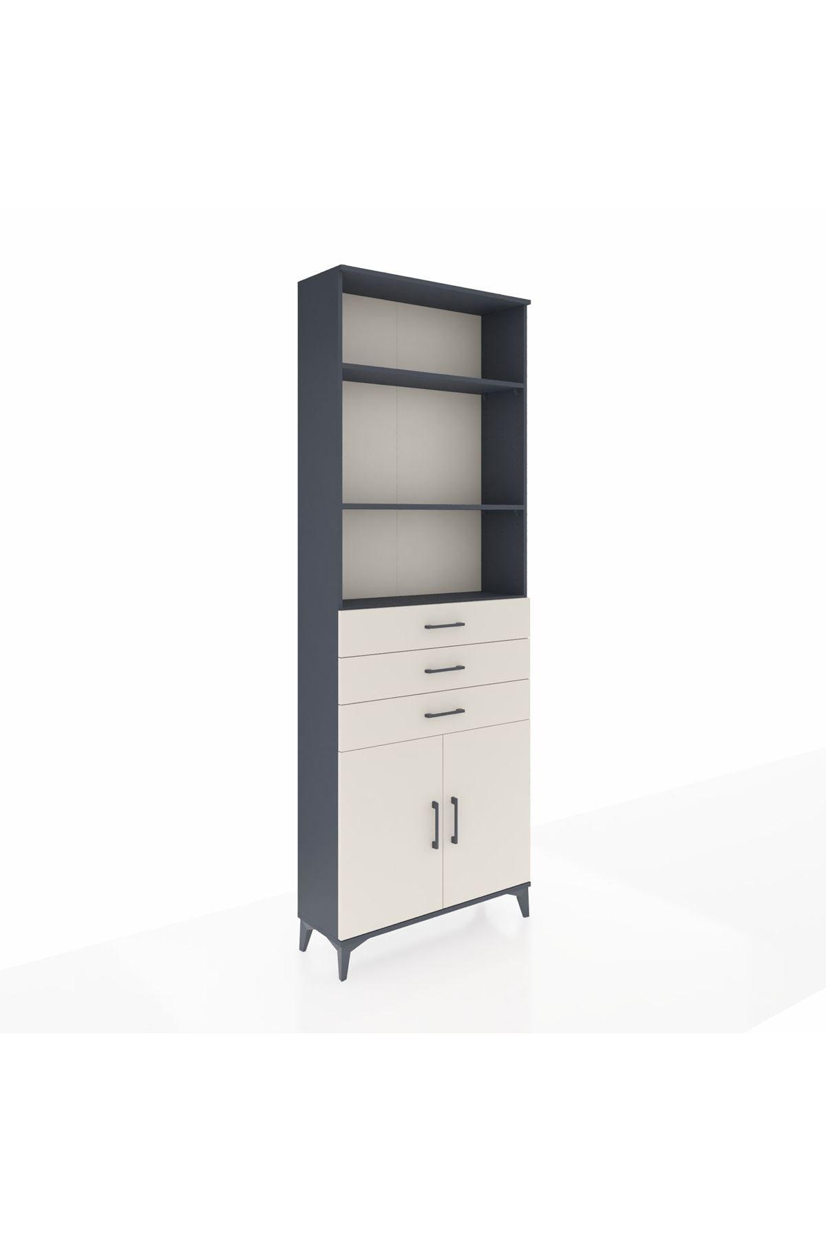 Arges Dolap 4 Raflı 3 Çekmeceli 2 Kapaklı 88x30x243 - S33M270V4A