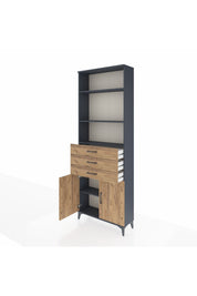 Arges Dolap 4 Raflı 3 Çekmeceli 2 Kapaklı 88x30x243 - S33M270V6A