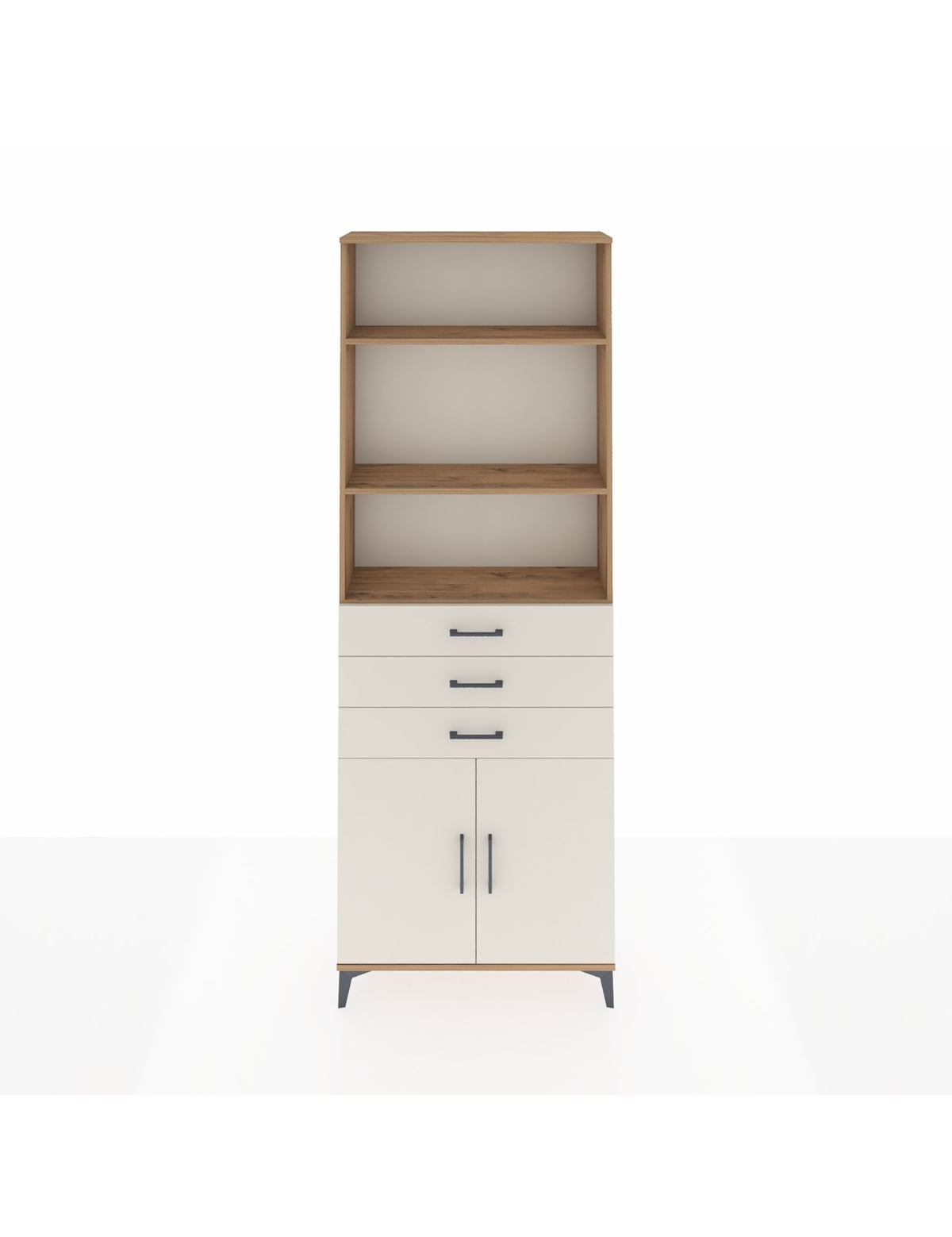 Arges Dolap 4 Raflı 3 Çekmeceli 2 Kapaklı 88x30x243 - S33M270V7A