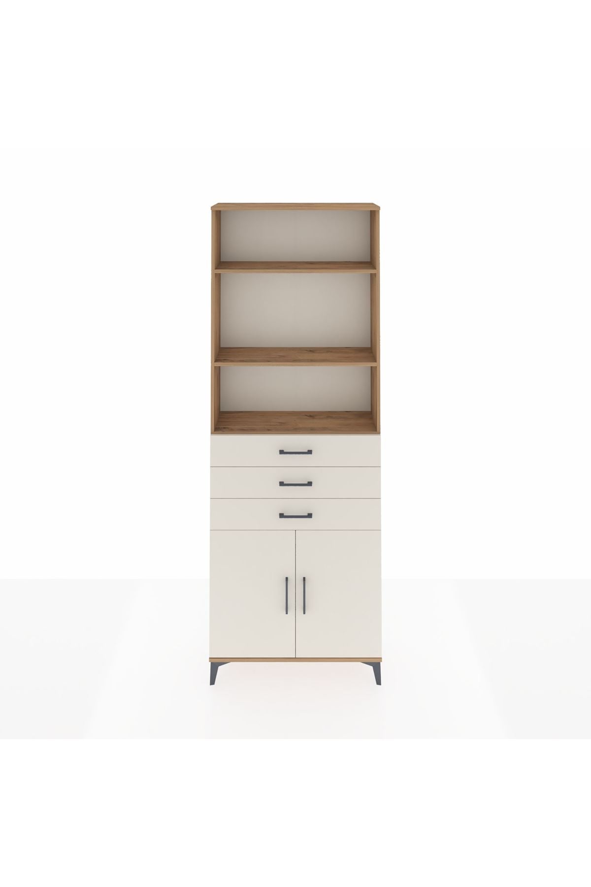 Arges Dolap 4 Raflı 3 Çekmeceli 2 Kapaklı 88x30x243 - S33M270V7A