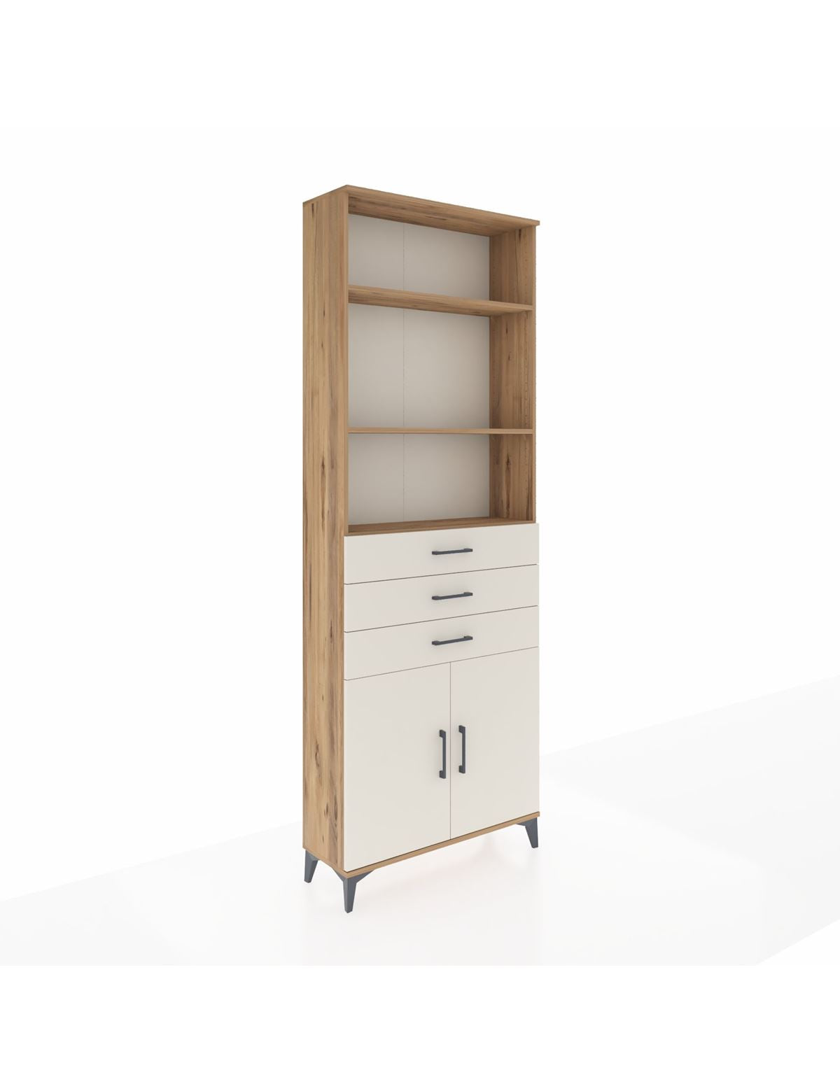 Arges Dolap 4 Raflı 3 Çekmeceli 2 Kapaklı 88x30x243 - S33M270V7A