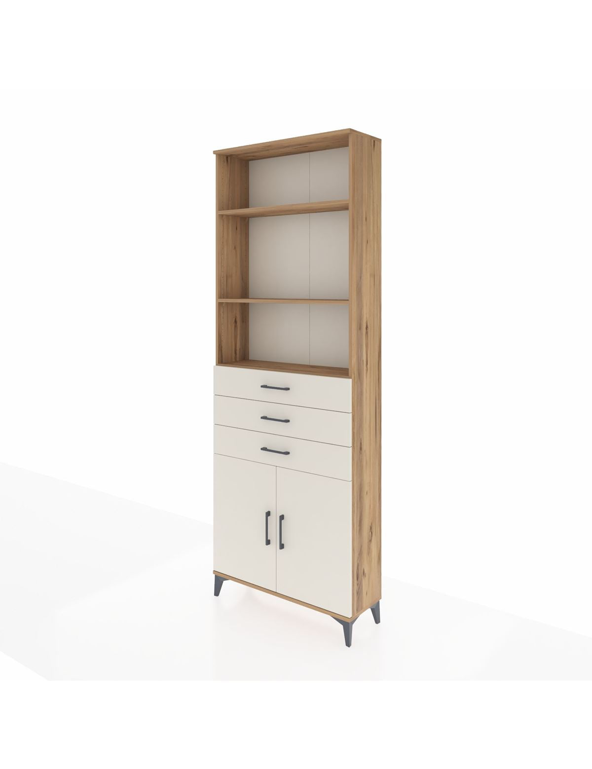 Arges Dolap 4 Raflı 3 Çekmeceli 2 Kapaklı 88x30x243 - S33M270V7A