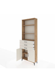 Arges Dolap 4 Raflı 3 Çekmeceli 2 Kapaklı 88x30x243 - S33M270V7A