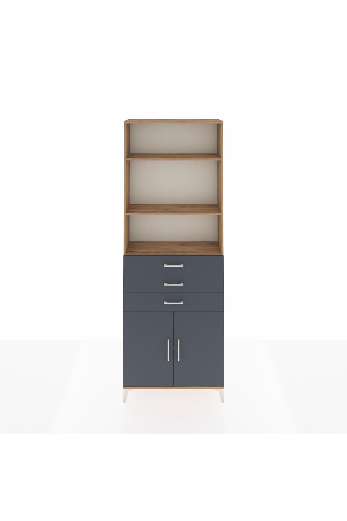 Arges Dolap 4 Raflı 3 Çekmeceli 2 Kapaklı 88x30x243 - S33M270V8A