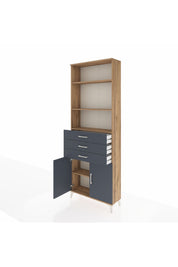 Arges Dolap 4 Raflı 3 Çekmeceli 2 Kapaklı 88x30x243 - S33M270V8A