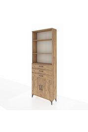 Arges Dolap 4 Raflı 3 Çekmeceli 2 Kapaklı 88x30x243 - S33M270V9A