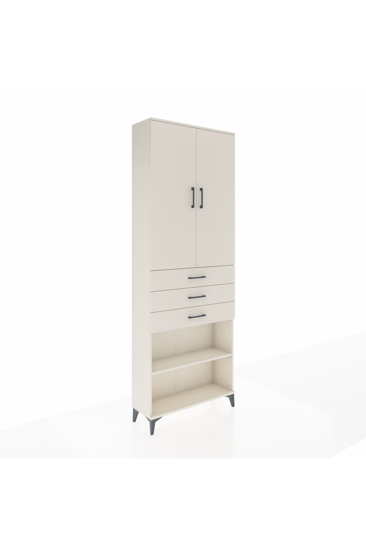 Arges Dolap 4 Raflı 3 Çekmeceli 2 Kapaklı 88x30x243 - S33M271V1A