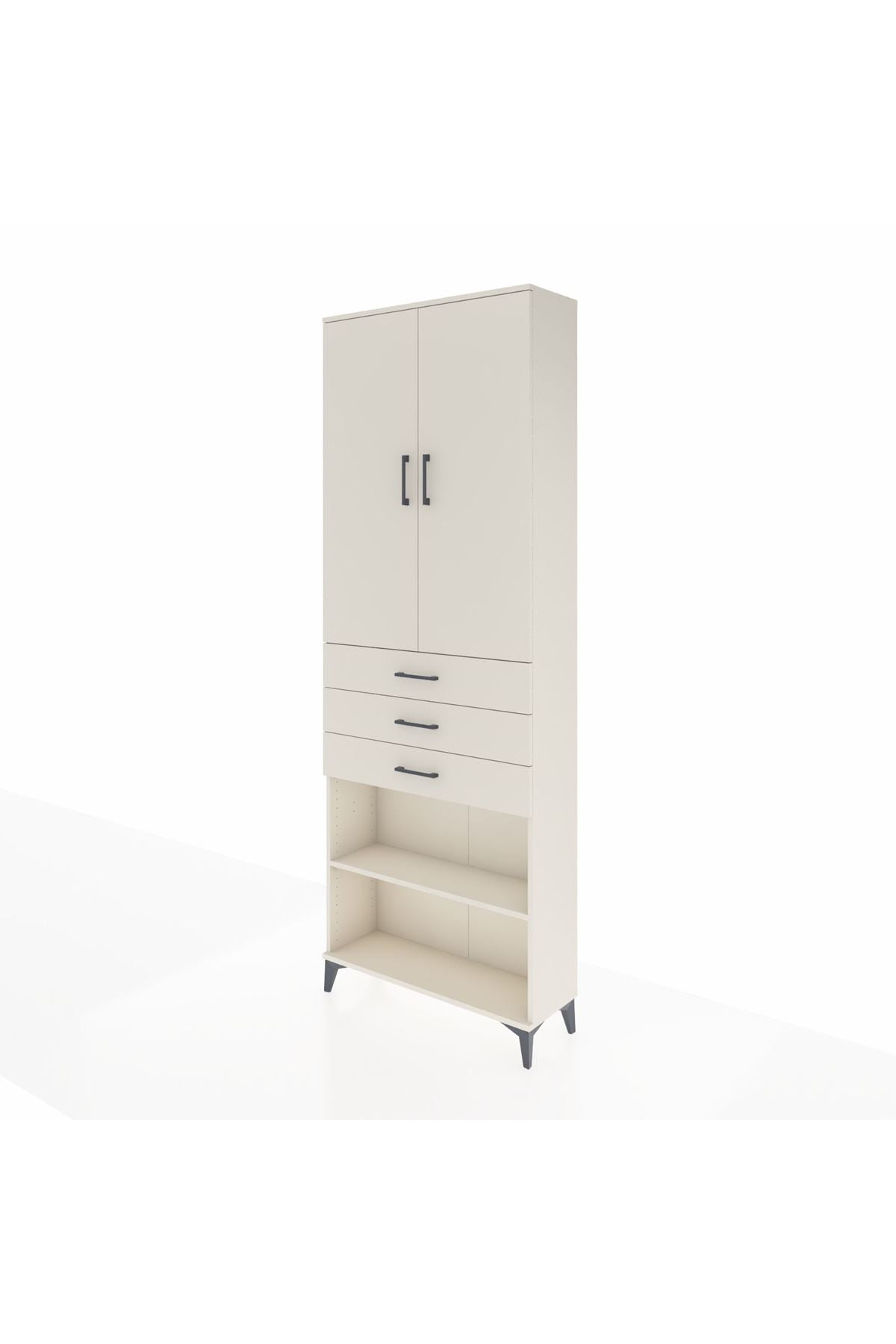 Arges Dolap 4 Raflı 3 Çekmeceli 2 Kapaklı 88x30x243 - S33M271V1A
