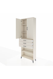 Arges Dolap 4 Raflı 3 Çekmeceli 2 Kapaklı 88x30x243 - S33M271V1A