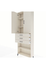 Arges Dolap 4 Raflı 3 Çekmeceli 2 Kapaklı 88x30x243 - S33M271V1A