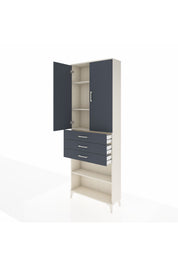 Arges Dolap 4 Raflı 3 Çekmeceli 2 Kapaklı 88x30x243 - S33M271V2A