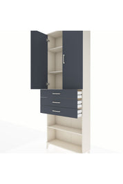 Arges Dolap 4 Raflı 3 Çekmeceli 2 Kapaklı 88x30x243 - S33M271V2A