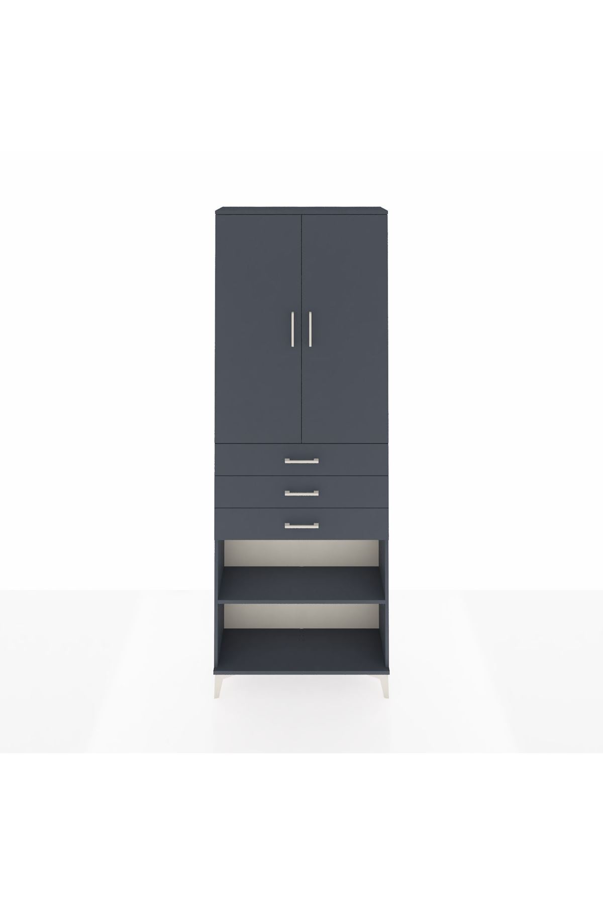 Arges Dolap 4 Raflı 3 Çekmeceli 2 Kapaklı 88x30x243 - S33M271V5A