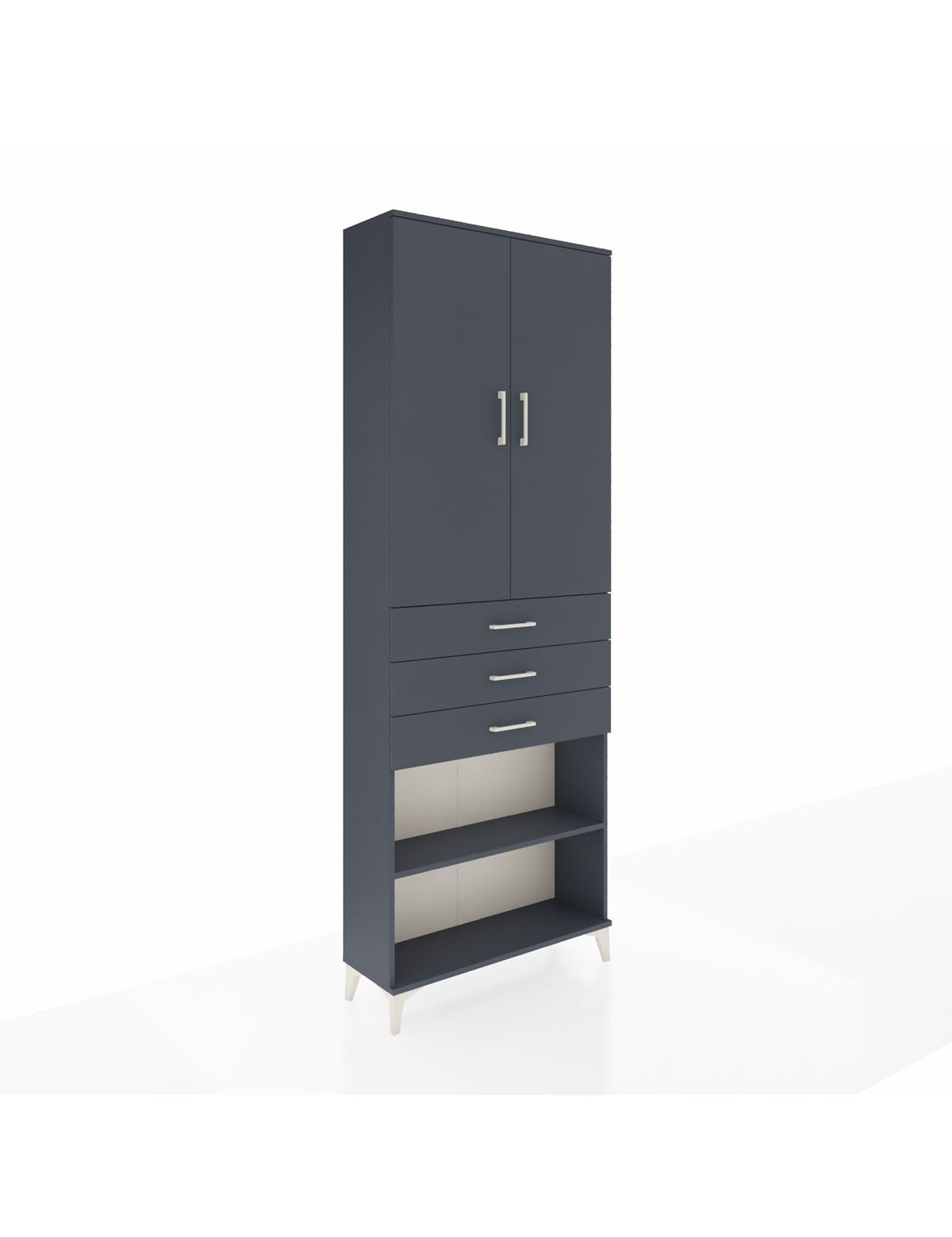 Arges Dolap 4 Raflı 3 Çekmeceli 2 Kapaklı 88x30x243 - S33M271V5A