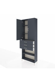 Arges Dolap 4 Raflı 3 Çekmeceli 2 Kapaklı 88x30x243 - S33M271V5A