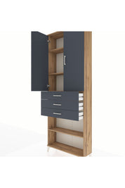 Arges Dolap 4 Raflı 3 Çekmeceli 2 Kapaklı 88x30x243 - S33M271V8A