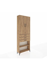 Arges Dolap 4 Raflı 3 Çekmeceli 2 Kapaklı 88x30x243 - S33M271V9A