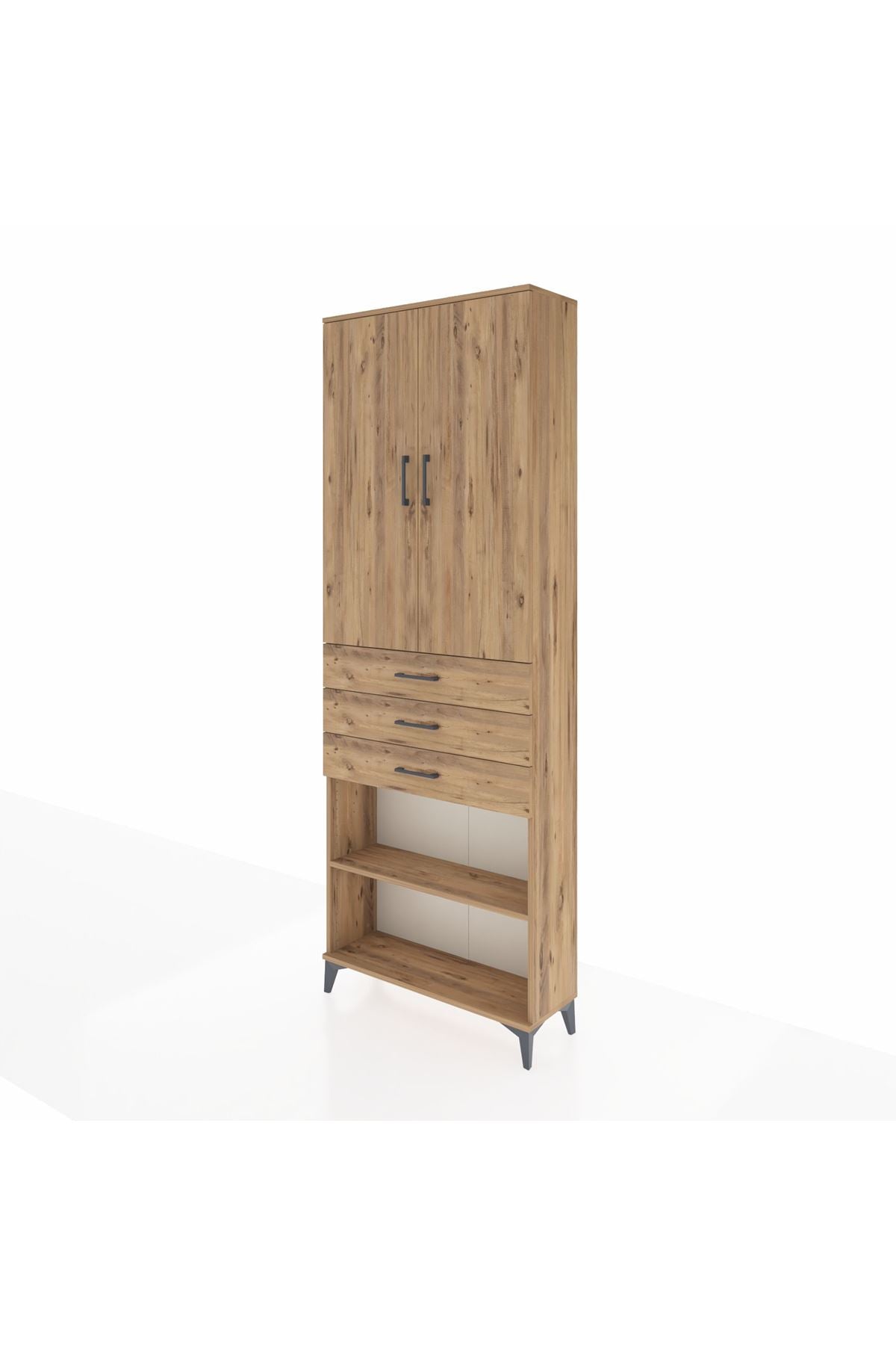 Arges Dolap 4 Raflı 3 Çekmeceli 2 Kapaklı 88x30x243 - S33M271V9A
