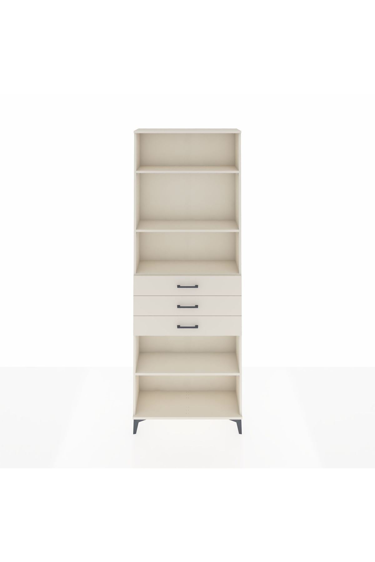 Arges Dolap 4 Raflı 3 Çekmeceli 88x30x243 - S33M272V1A