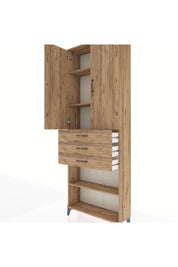 Arges Dolap 4 Raflı 3 Çekmeceli 2 Kapaklı 88x30x243 - S33M271V9A