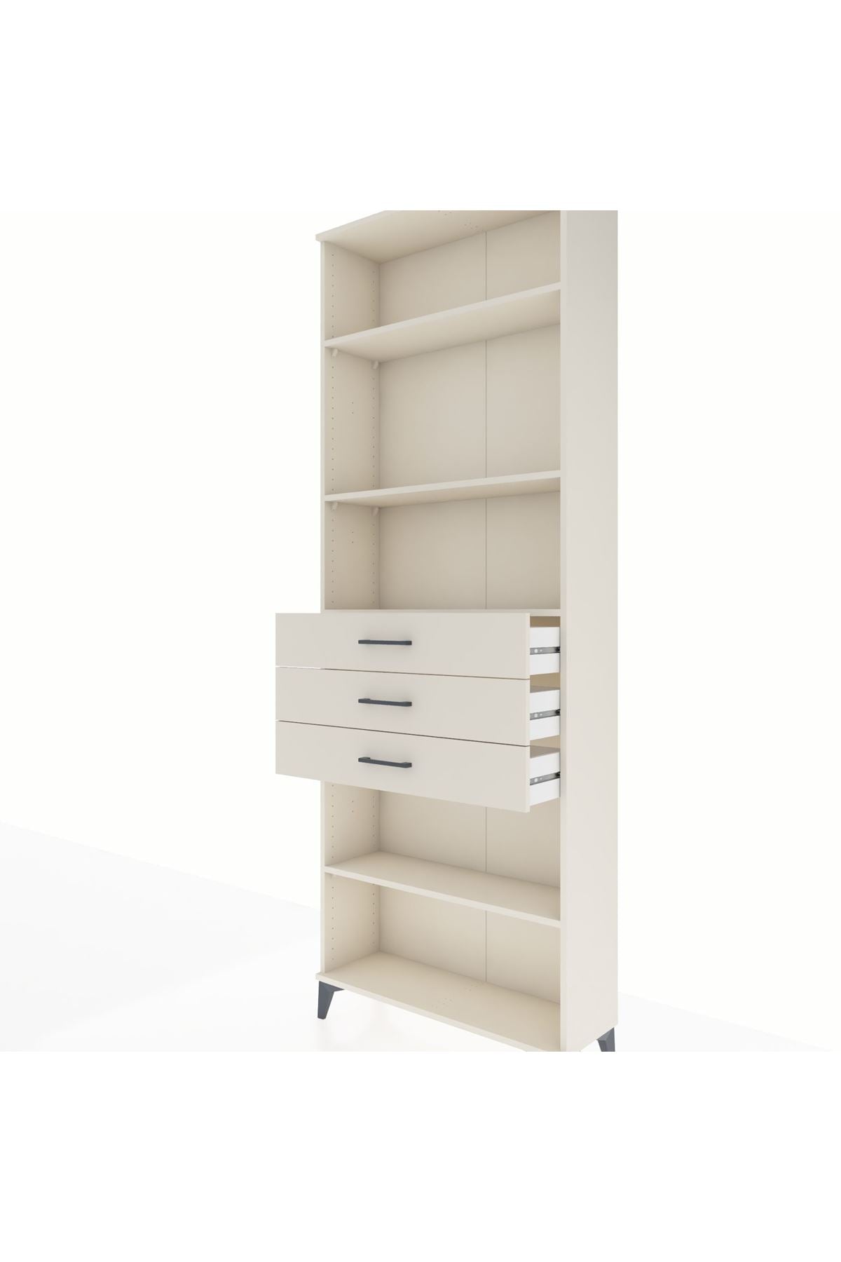 Arges Dolap 4 Raflı 3 Çekmeceli 88x30x243 - S33M272V1A