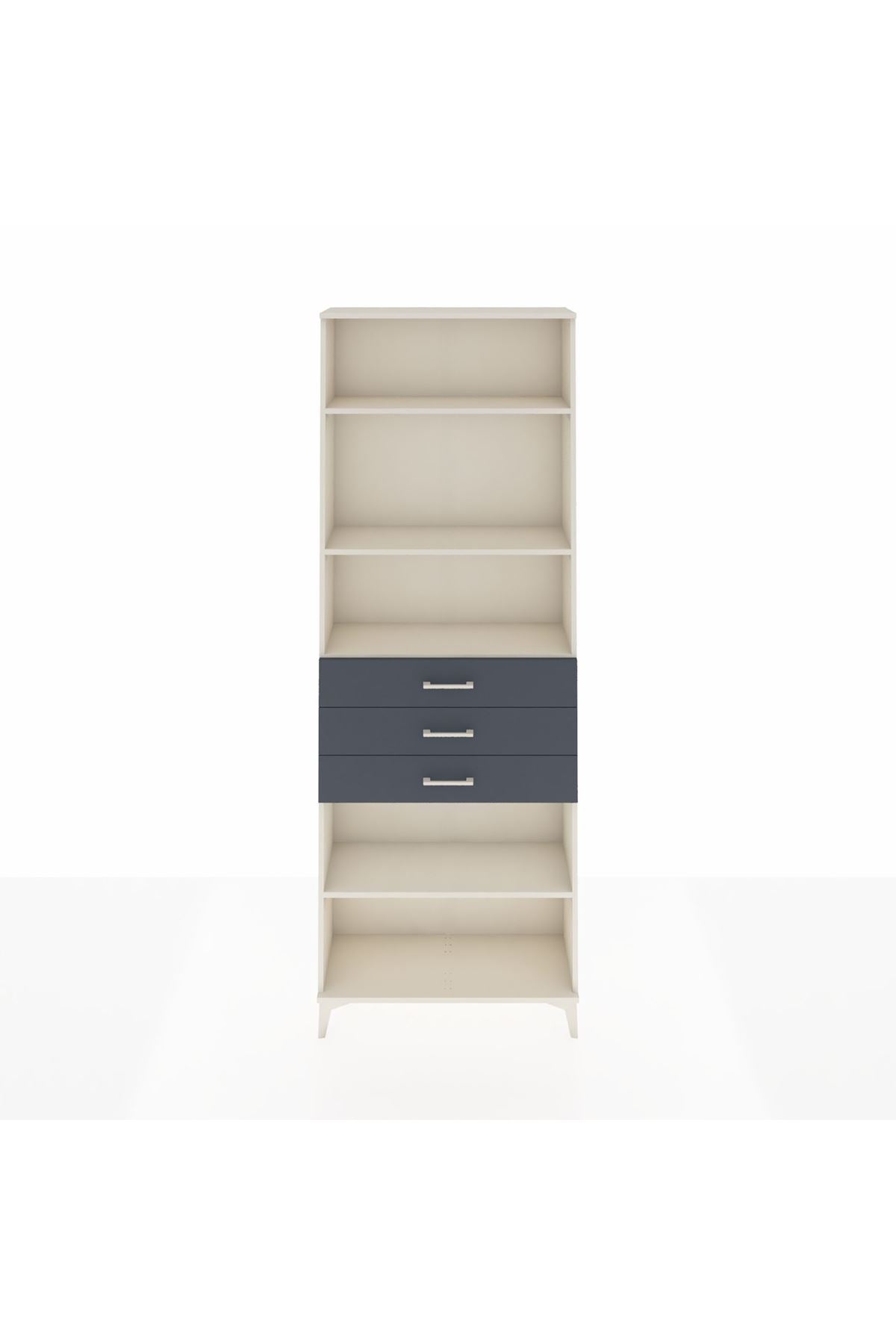 Arges Dolap 4 Raflı 3 Çekmeceli 88x30x243 - S33M272V2A