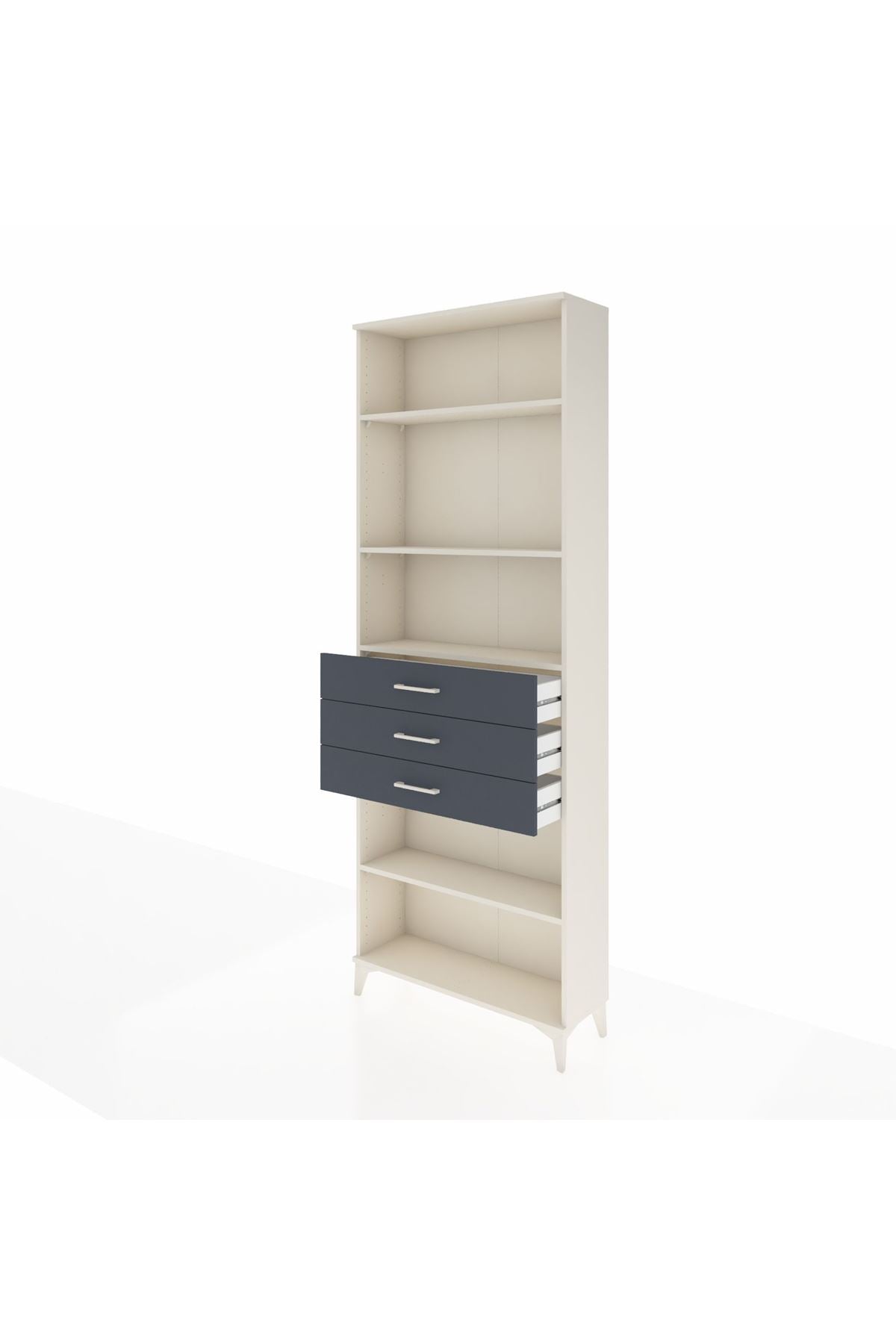 Arges Dolap 4 Raflı 3 Çekmeceli 88x30x243 - S33M272V2A