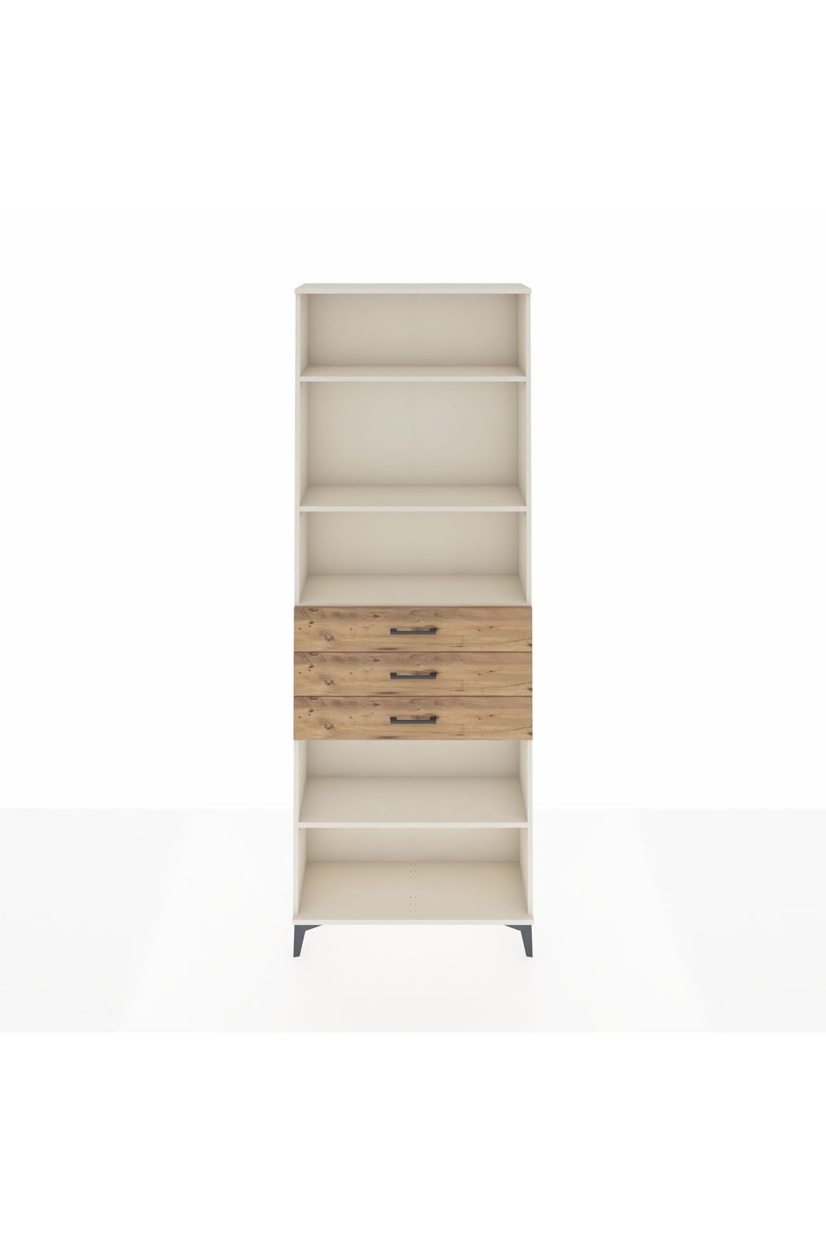 Arges Dolap 4 Raflı 3 Çekmeceli 88x30x243 - S33M272V3A