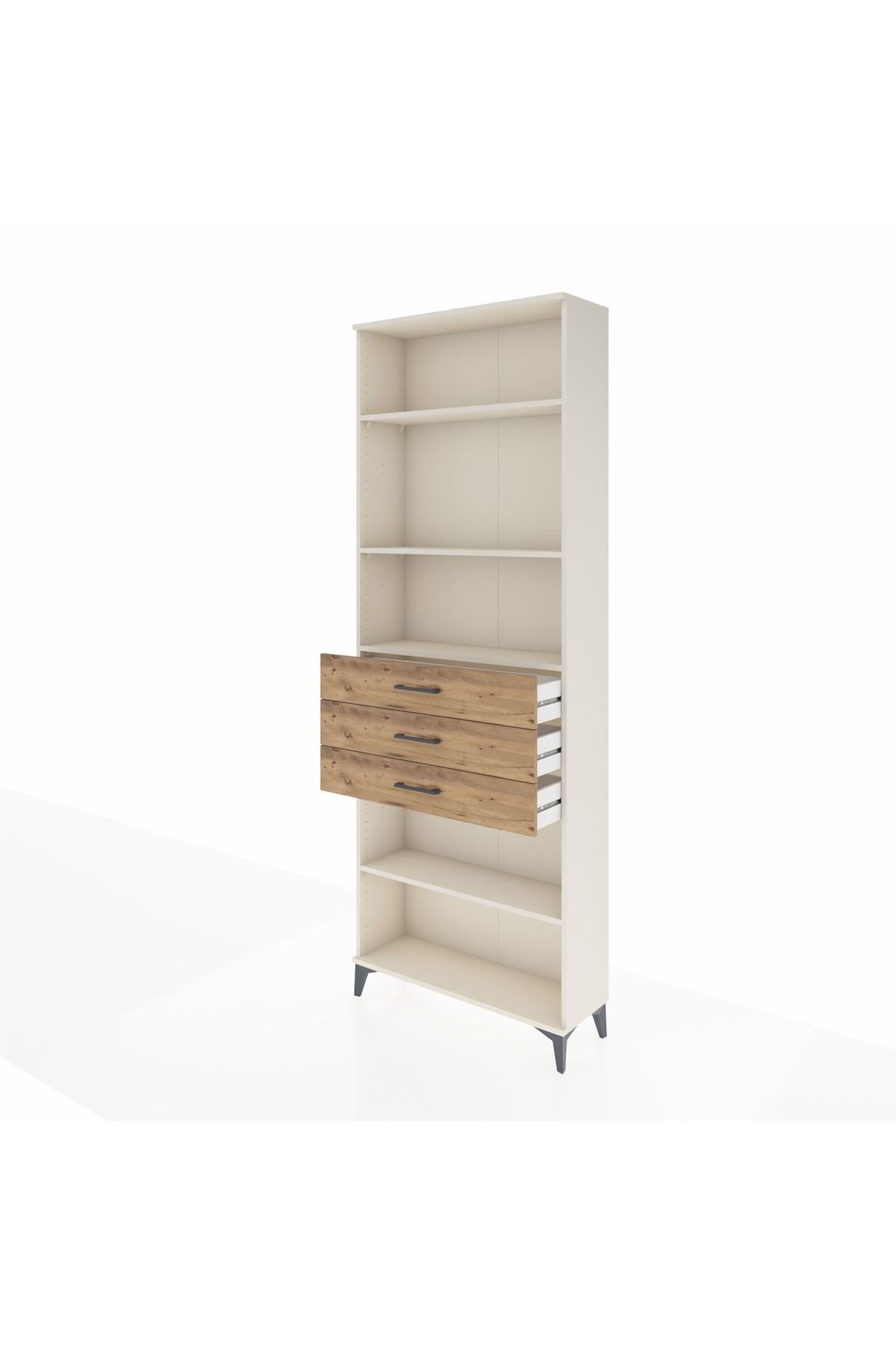 Arges Dolap 4 Raflı 3 Çekmeceli 88x30x243 - S33M272V3A