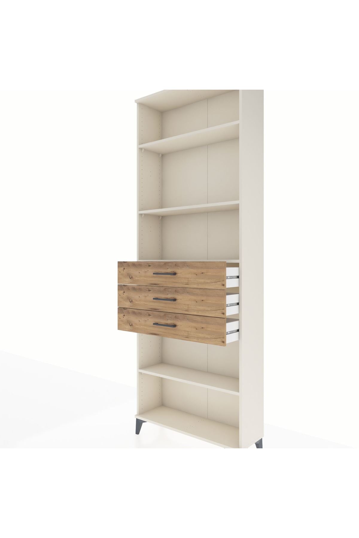 Arges Dolap 4 Raflı 3 Çekmeceli 88x30x243 - S33M272V3A