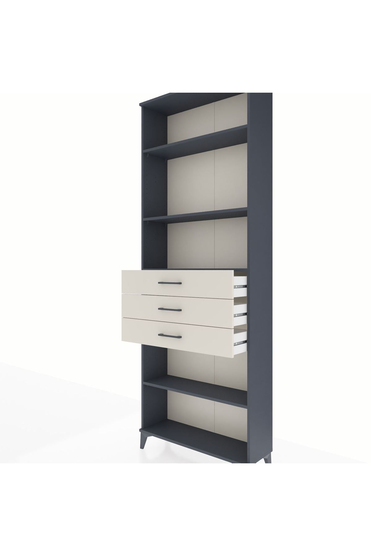 Arges Dolap 4 Raflı 3 Çekmeceli 88x30x243 - S33M272V4A