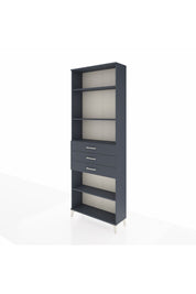 Arges Dolap 4 Raflı 3 Çekmeceli 88x30x243 - S33M272V5A