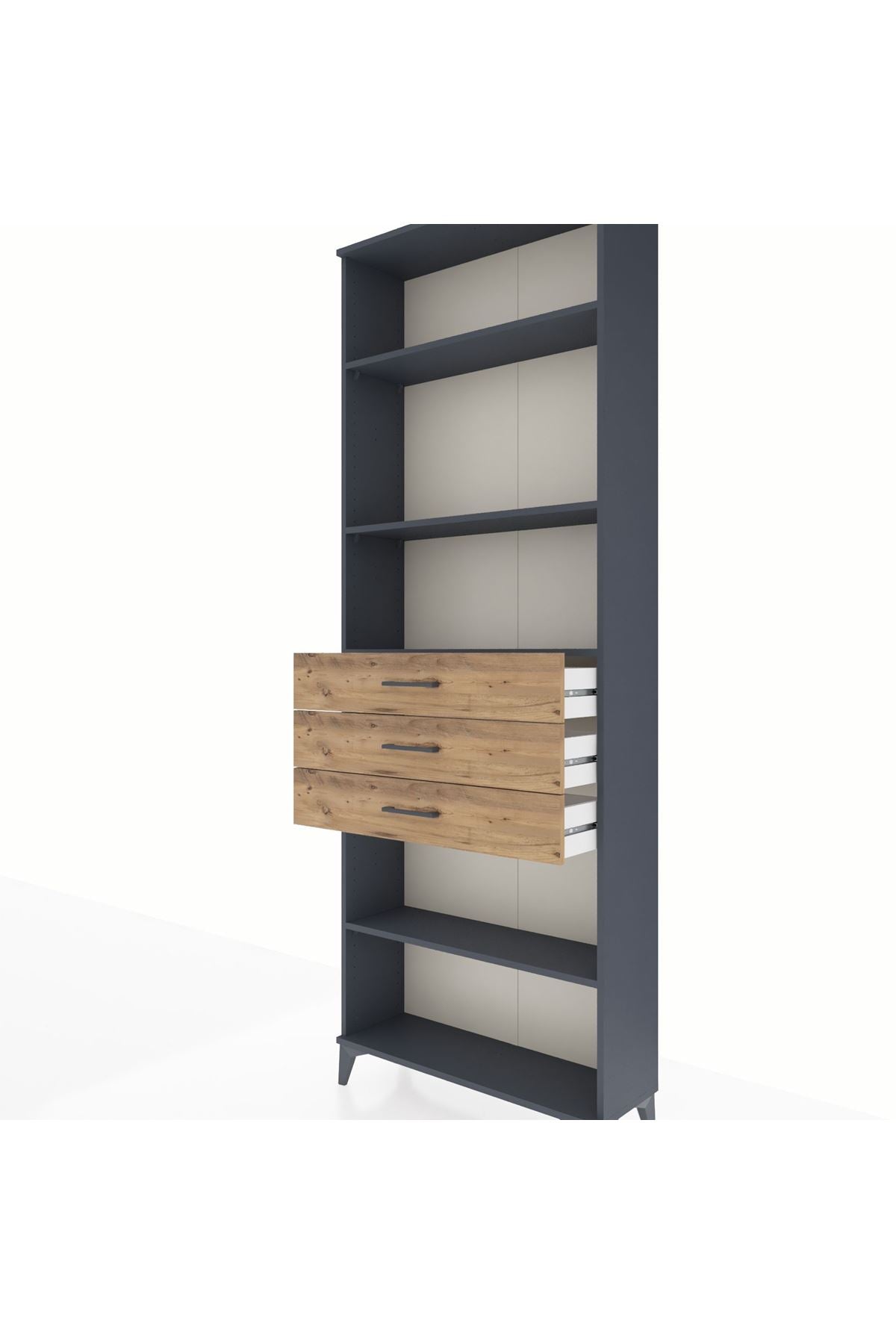 Arges Dolap 4 Raflı 3 Çekmeceli 88x30x243 - S33M272V6A