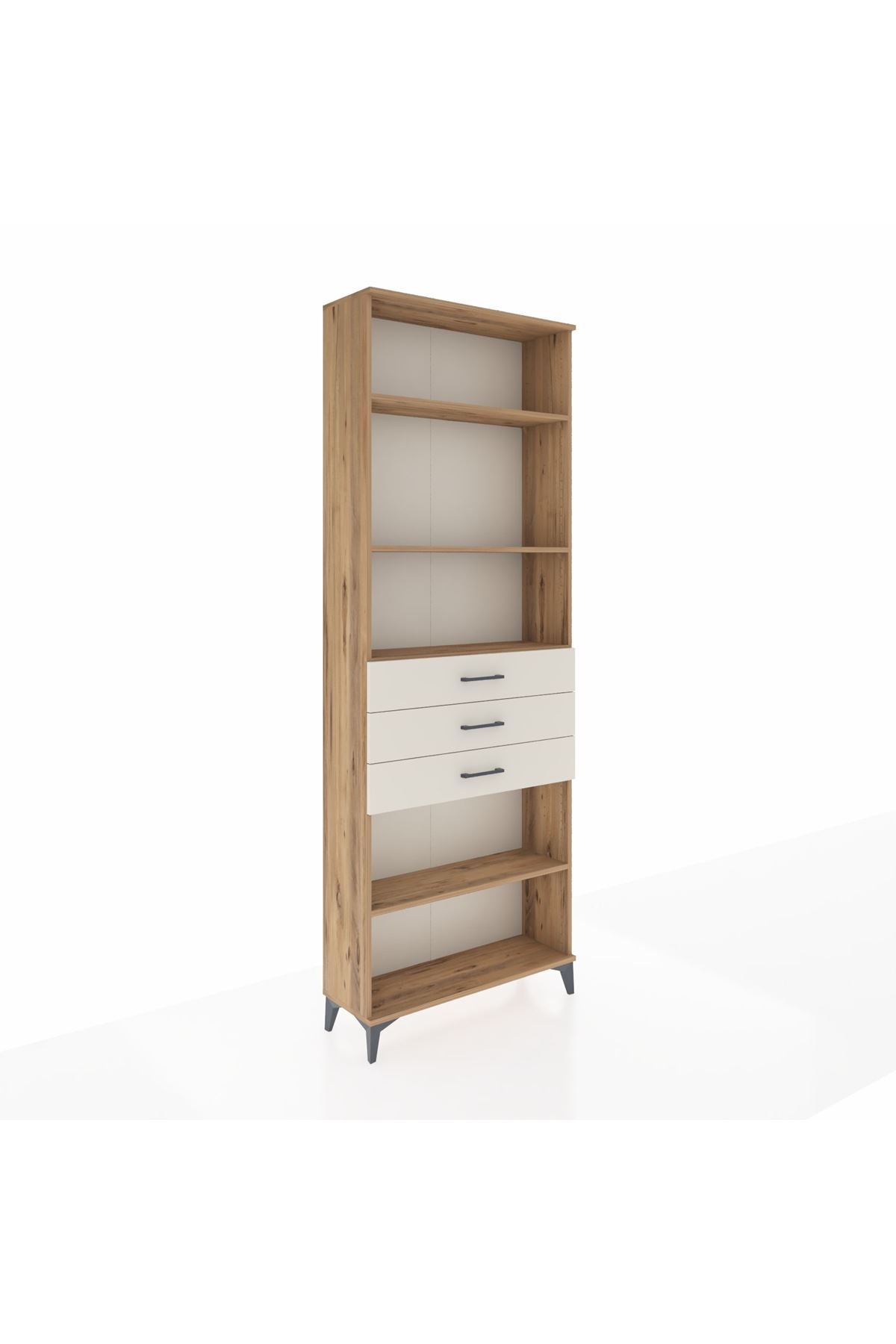Arges Dolap 4 Raflı 3 Çekmeceli 88x30x243 - S33M272V7A